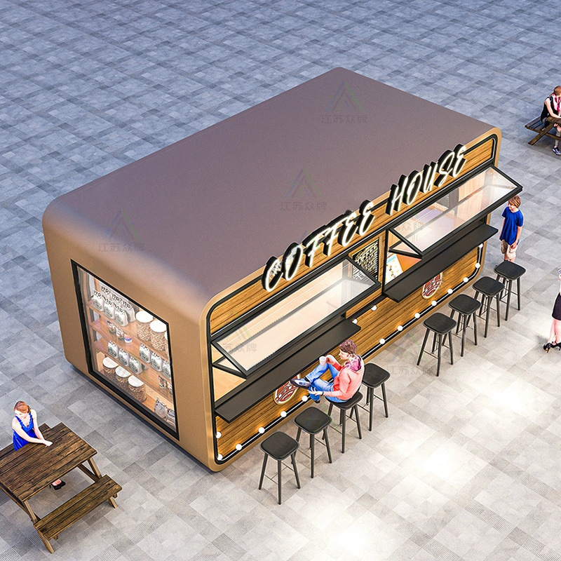 Quiosco de cabina de manzana, sala móvil, tienda de té con leche, snack bar, tienda de contenedores, quiosco, restaurante, cafetería