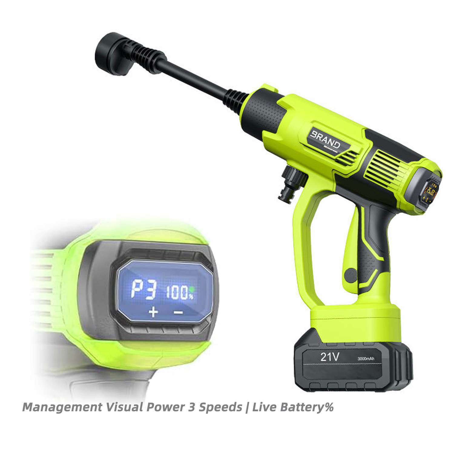 21V Lithium Battery High-Pressure Car Washing Machine, Household Handheld Wireless Car Washing Water Gun, Cleaning Machine, Car Washing Tool Set