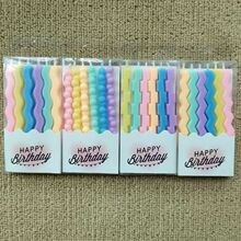 蛋糕蜡烛彩色螺旋蜡烛卡通快乐蛋糕创意派对艺术生日蜡烛
