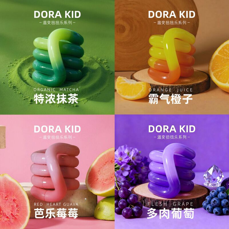 New Tang Twist Crystal Transparent Temperature-Sensitive Color-Changing Decompression Concentration Training Toy Female Le