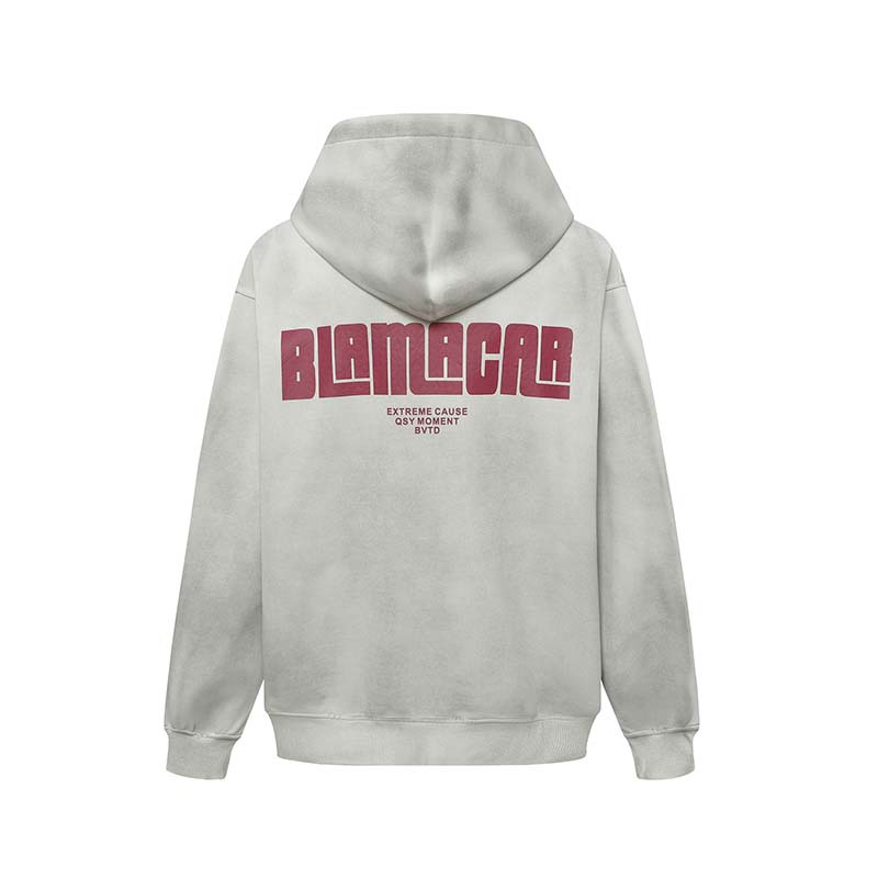 Vêtements pour hommes Marque de mode de rue Impression alphanumérique Jet d'encre Pull sale Sweat à capuche Sweat à capuche rétro ample cool pour hommes_voghion.com