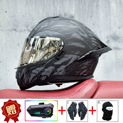 Motosiklet kaskı (dəbilqə), Women, Bluetooth Full-Face Helmet with Dual - wing-aurora-silver-night-vision-available-y10-soft-wheat-delivered-with-transparent-mirror-s
