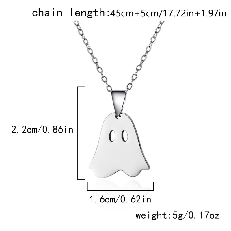 メーカー直売の新型ハロウィンアクセサリーの幽霊のネックレスのファッションはステンレスのカボチャのクモのネックレスの卸売りになります。|undefined