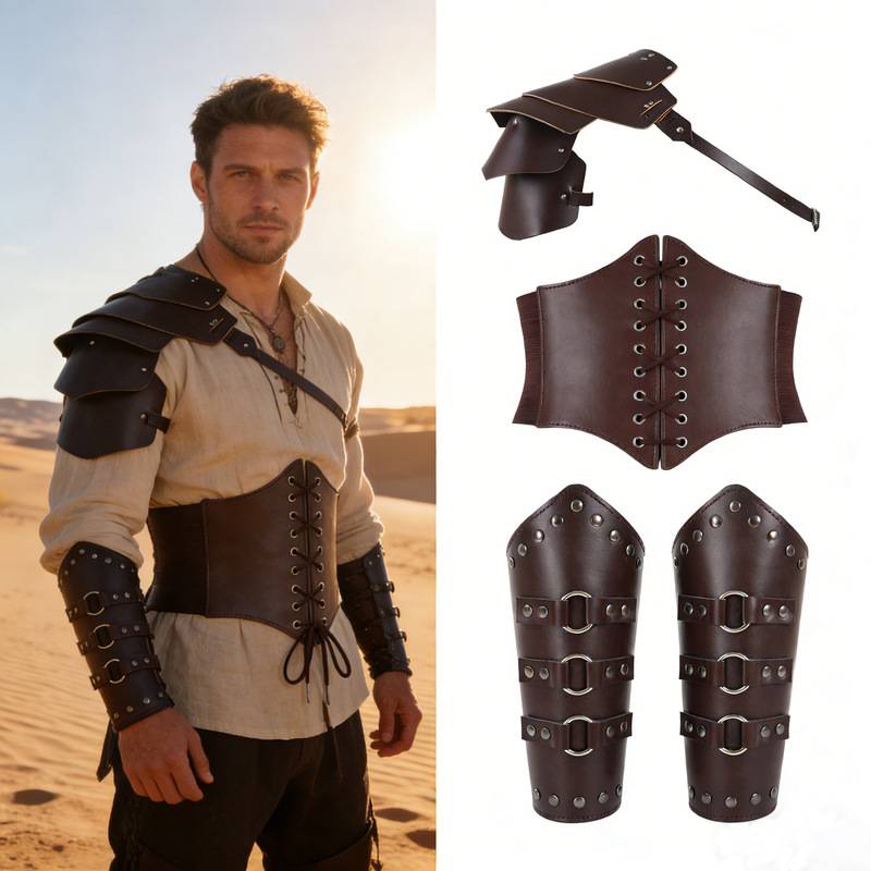 Cross-Border Armor Medieval Gladiator Cosplay Knight Period Shoulder Armor Men's Viking Costume Halloween Accessories