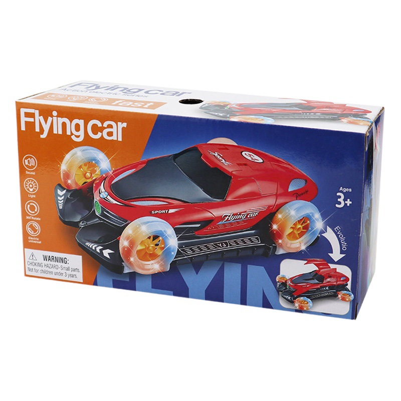 Transfronterizo DE LOS NIÑOS eléctrico universal giratorio de cuatro ruedas volador puerta deformación luz música TikTok Net rojo mismo juguete