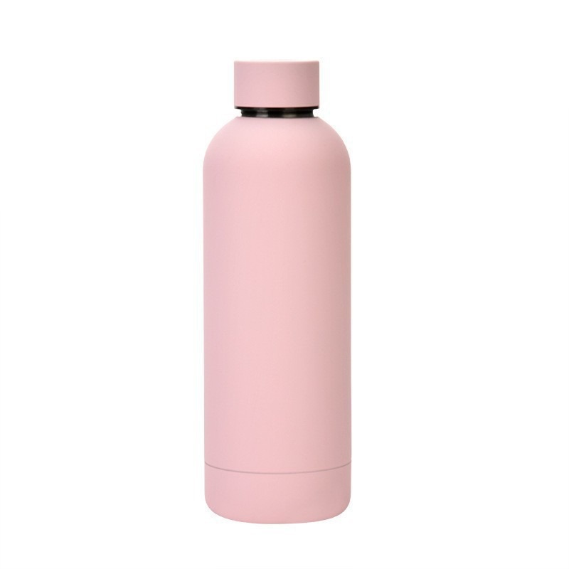 Botella de goma transfronteriza de color sólido 304 taza de aislamiento de acero inoxidable portátil al aire libre hervidor deportivo