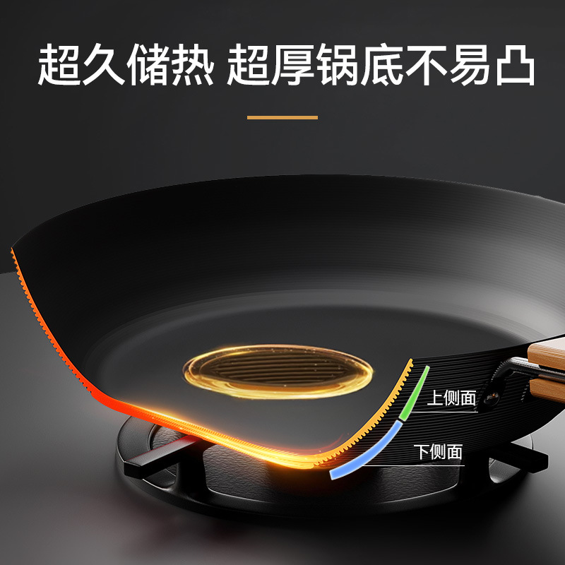 Nuevo sin recubrimiento sartén casera filete freidora horno general cocina de verduras cocina mini hierro galleta al por mayor