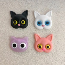 抖音直播竖孔猫咪大眼猫咪串珠配件diy烤漆猫咪车挂配饰材料配件