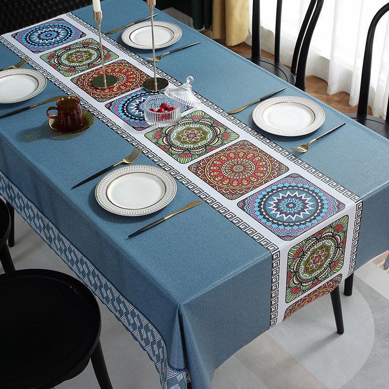 桌布防水防油防烫免洗北欧桌面布长方形餐桌垫书桌茶几台布