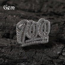 嘻哈创意新款铜镶锆石100分男士戒指欧美潮流个性化时尚指环批发