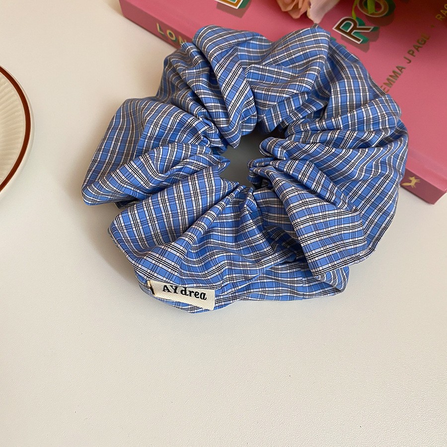 Encaje lazo para el cabello de intestino grueso de doble capa ins coreanos cuerda para el cabello de intestino grueso fresco y dulce en la parte posterior de la cabeza accesorios para el cabello femenino