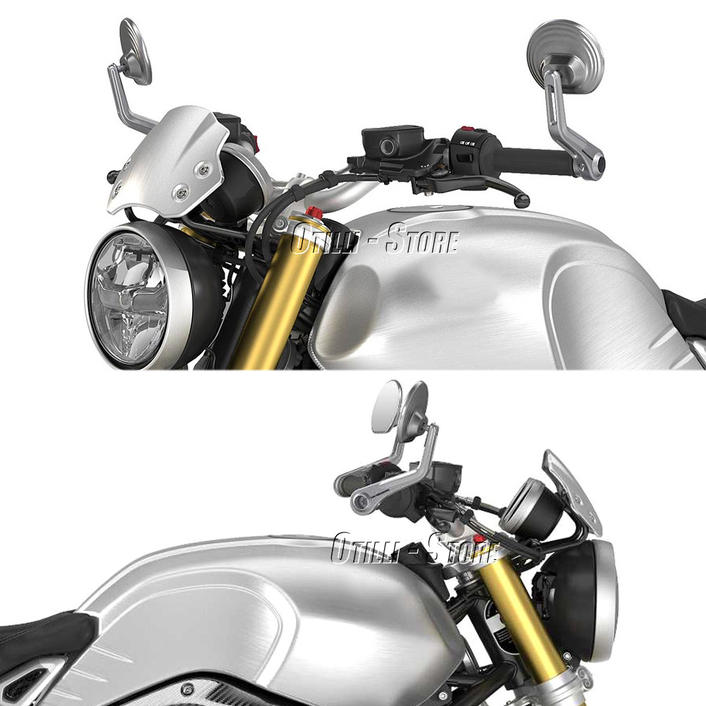 Motorcycle Modification Accessories Are Suitable for Bmw Latte R9T Aluminum Alloy Handlebar Rearview Mirror Cross-Border Supply