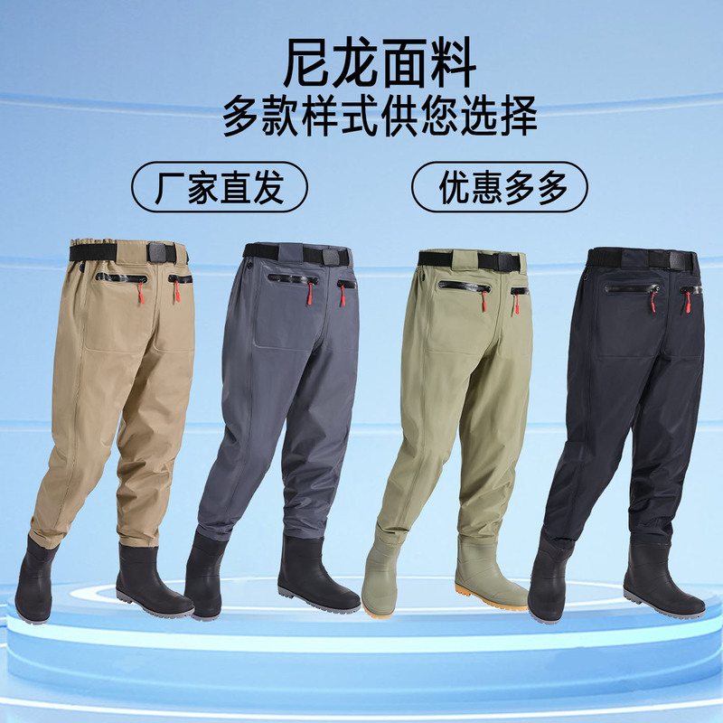 Nylon Waders, Half-Body Nylon Fishing Pants, Wading Pants for Sea Fishing, Waist-High Waders for Creek Fishing, One-Piece Waterproof Fishing Suit Nylon Waders, Half-Body Nylon Fishing Pants, Wading Pants for Sea Fishing, Waist-High Waders for Creek Fishing, One-Piece Waterproof Fishing Suit