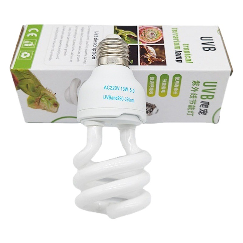 Crawler UVB lámpara de ahorro de energía suplemento de calcio lagarto tortuga espectro completo lámpara solar 13 W. 26W. 5.010.0 lámpara UV
