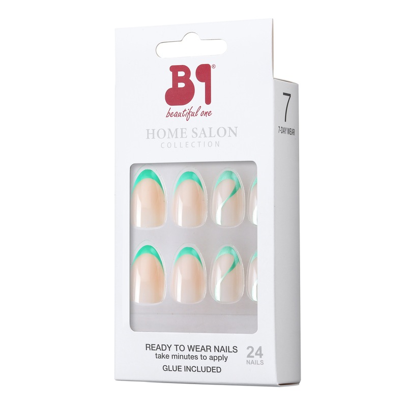 Classic French Line False Nails with Acrylic Diamond Accessories Fashion Export False Nails Factory