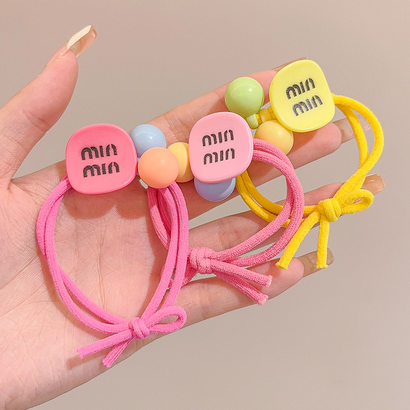 Coreana para niños correa de cabello anillo de cabello niñas de cabello de cola de caballo de color duradero estudiantes de alta elasticidad no es fácil cortar la cuerda