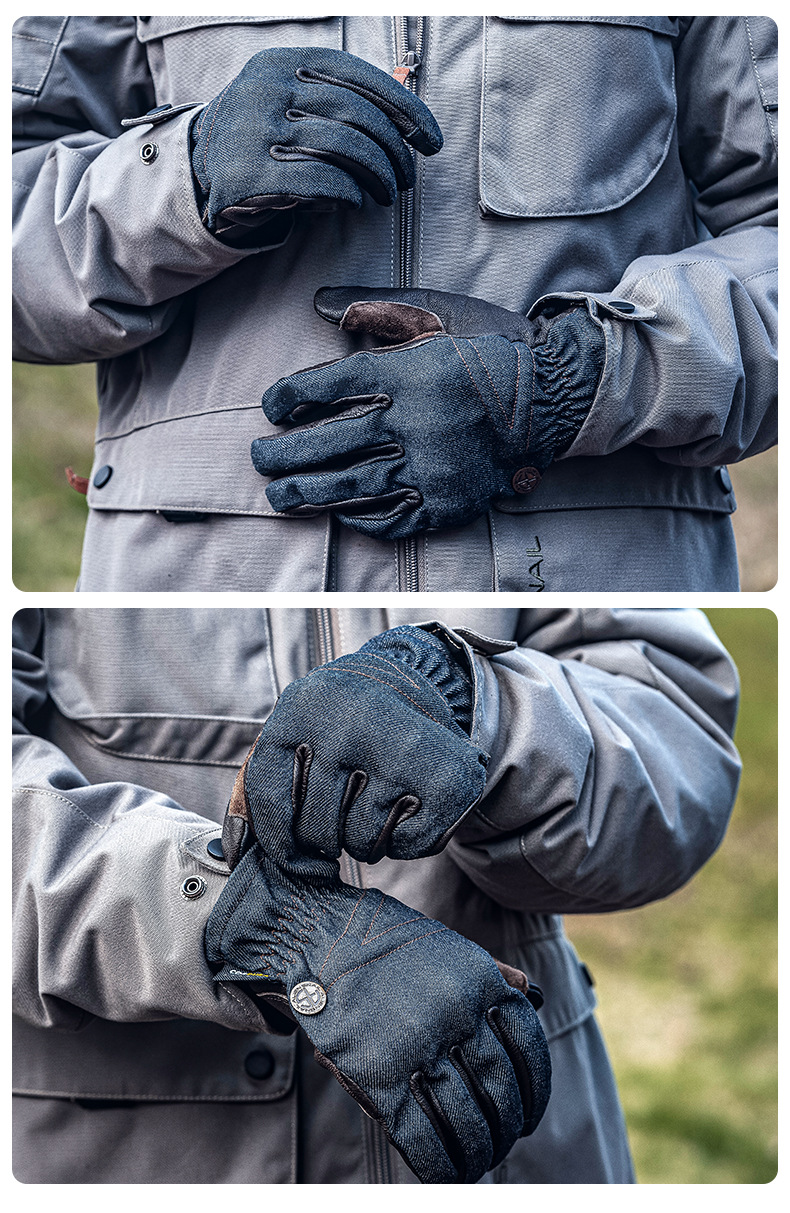 Alien Snail V6 Motorcycle Riding Gloves Cordura TPR Lambskin