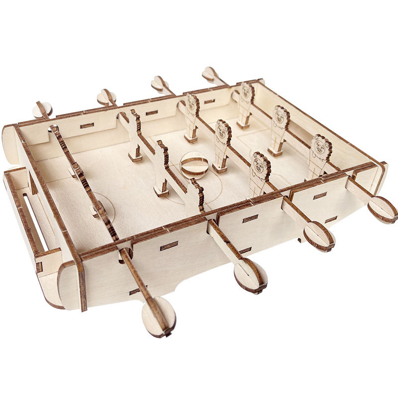 Source manufacturers children's 3D jigsaw puzzle educational toys wooden football table DIY assembled two-player game interactive toys
