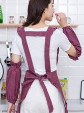围裙女韩国袖套套装漂亮罩衣2024新款矮个子做饭的外罩衣防水