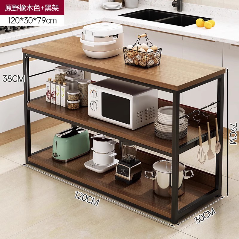 Estante de almacenamiento de cocina multicapa simple estante de almacenamiento estante de almacenamiento de microondas multifuncional gabinete doméstico
