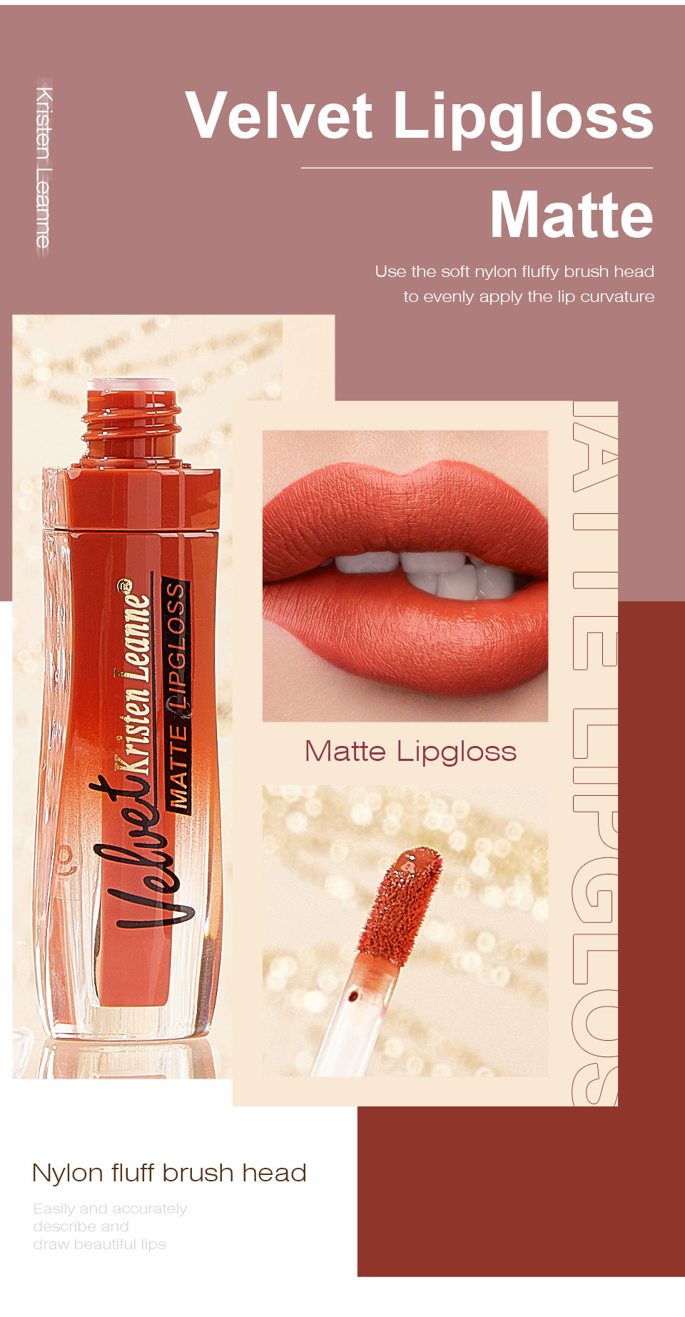 Matte Lip Gloss Mist Lipstick Non-stick cup Non-fading lip gloss makeup_voghion.com