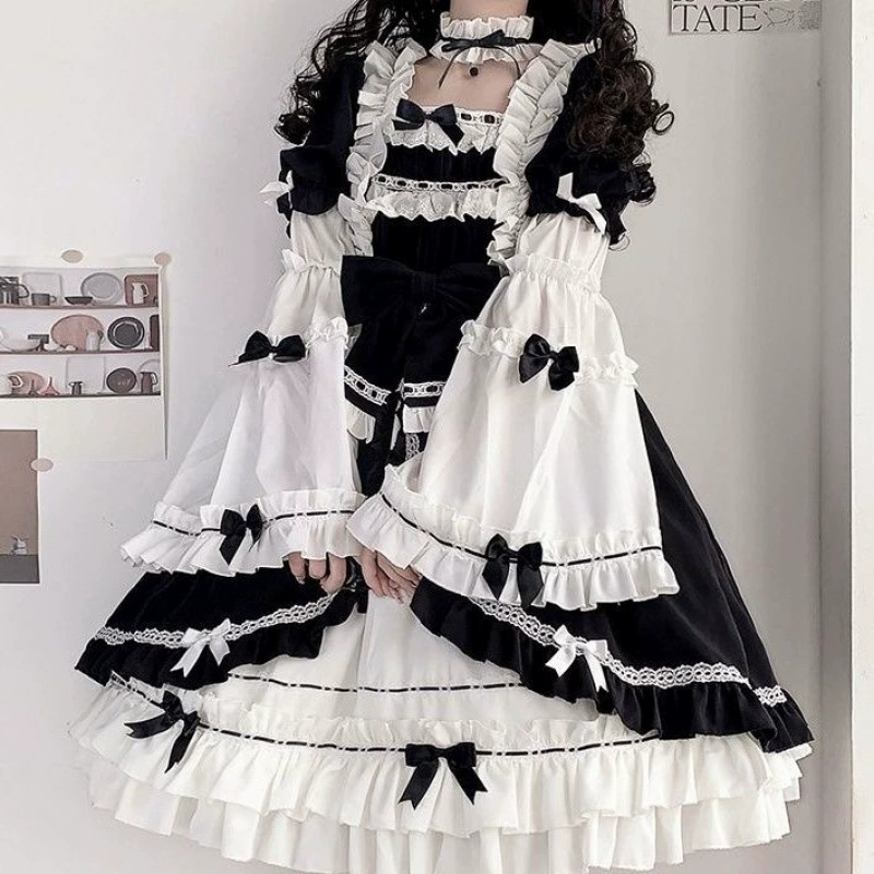Летнее съемное элегантное платье, Lolita OP, стиль Lolita