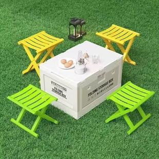 Plastic Portable Folding Stool for Fishing, Household Outdoor Adult Train Chair, Children's Stool Wholesale with Handle