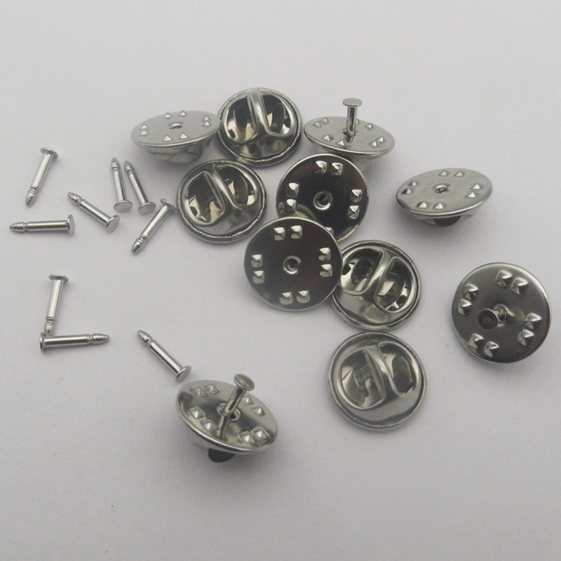 厂家现货316不锈钢蝴蝶帽+刺马针 胸针蝴蝶扣别针蝴蝶帽