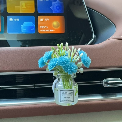 Aromatherapy Car Air Conditioning Perfume Car Perfume Aromatherapy - blue-blooming-gypsophila-bottle-with-an-air-outlet-aromatherapy-light-flavor