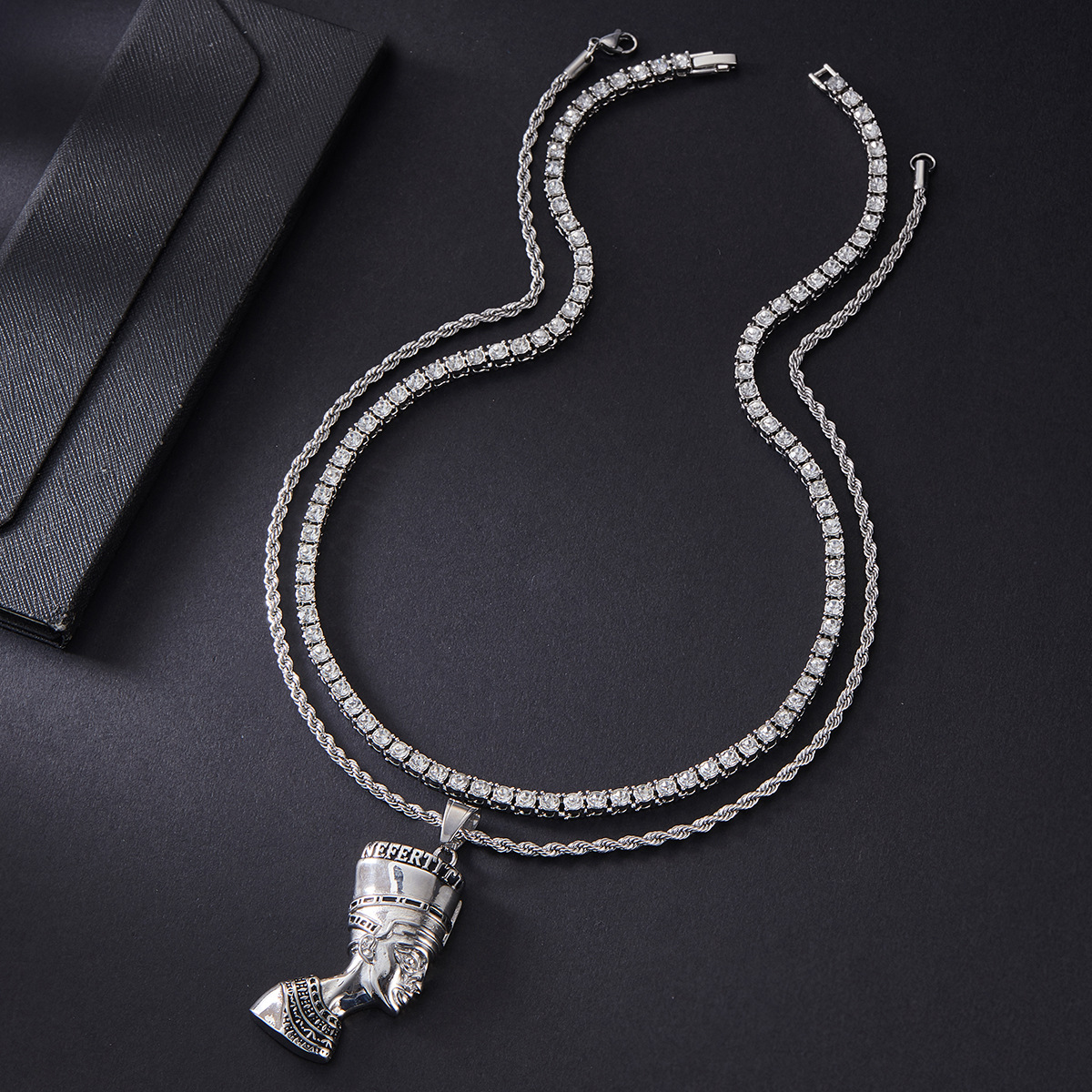 Pharaoh Pendant Necklace Set Personalized Hip Hop Style_voghion.com