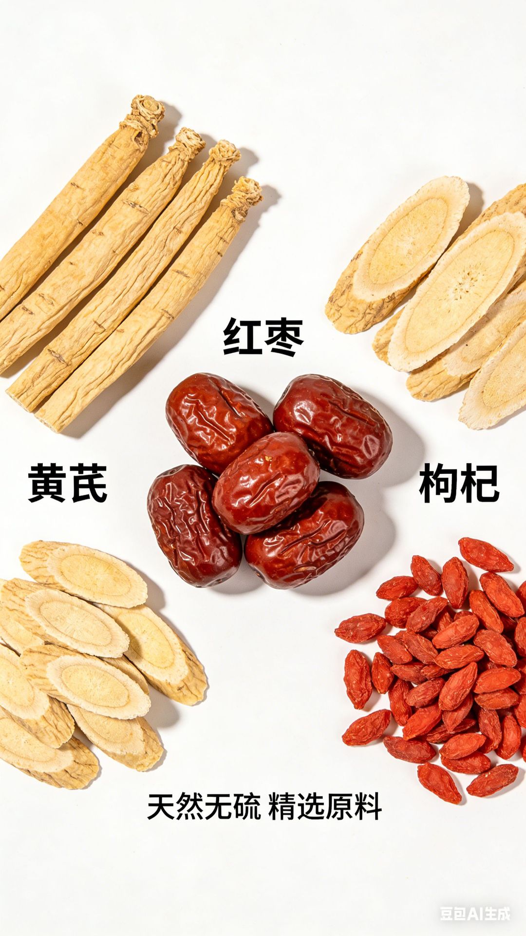 Astragalus Red Date Goji Berry Tea Set 500g Sulfur Free Herbal Blend for Daily Infusions Soups and Congee preparation