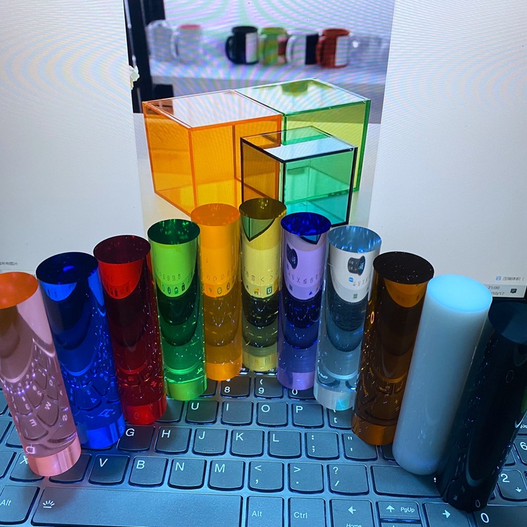 彩色亚克力棒透明有机玻璃棒导光棒红黄蓝绿紫粉橙黑白厂家制定