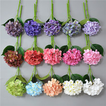 单枝72头胶片绣球仿真花批发大型园艺瀑布装饰造型假花3D胶片绣球