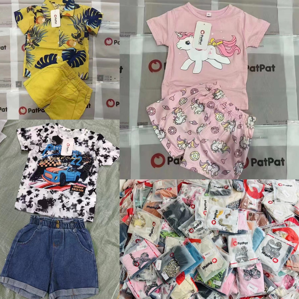 Patpat Kids Cross-Border Foreign Trade Children's Clothing E-commerce - Factory Direct First-Hand Supply Sets and Mixed Items