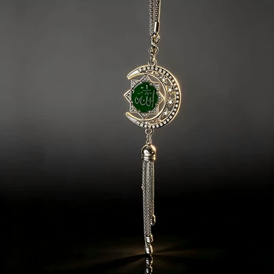 East and Southeast Asia Moon: Car hanging - green-silver