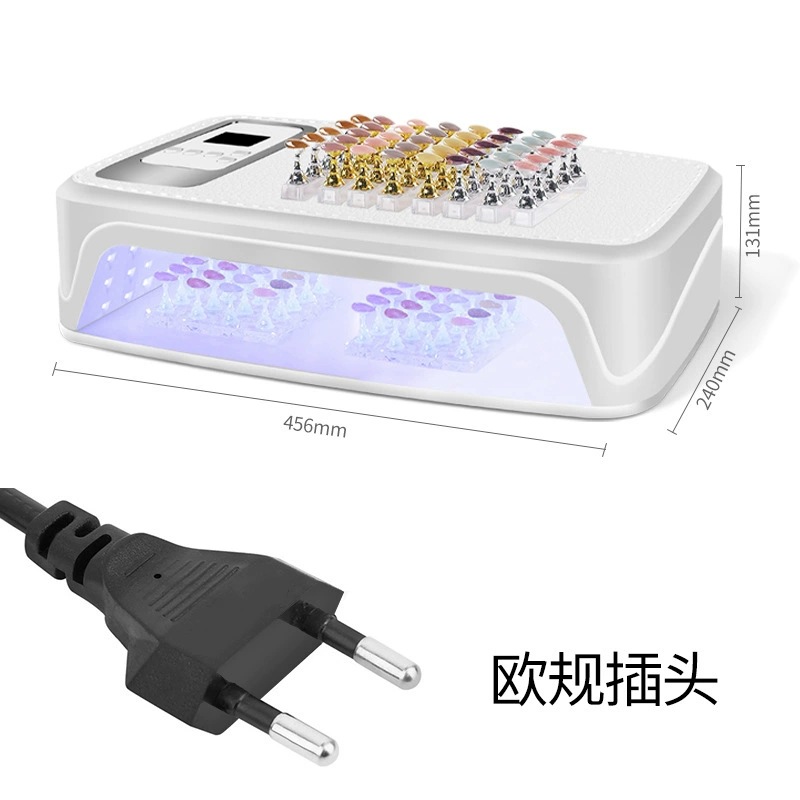 Gran espacio para usar lámparas para hornear con uñas 96 máquinas de fototerapia para uñas, luces para uñas de secado rápido, no manos negras, luces especiales para uñas