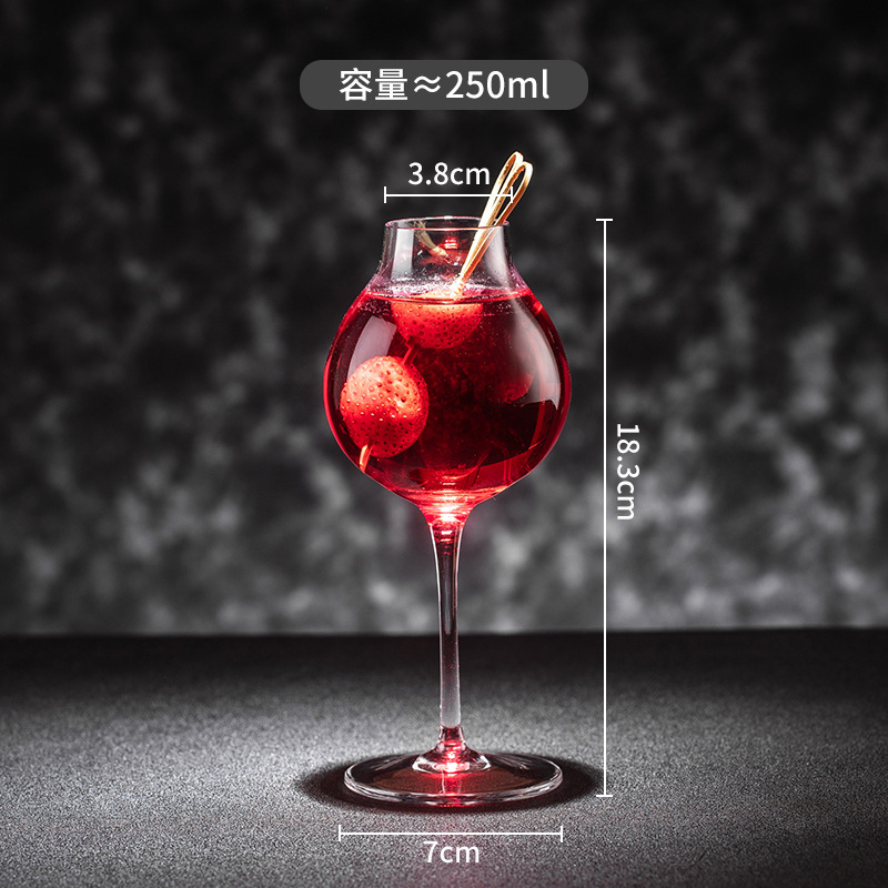 Vidrio de cristal sin plomo whisky degustación olor taza ISO pie alto olor taza de vino taza de vino dulce taza de Sherry