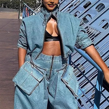 小众设计感工装风牛仔外套女装高腰宽松显瘦短款夹克百搭休闲百搭