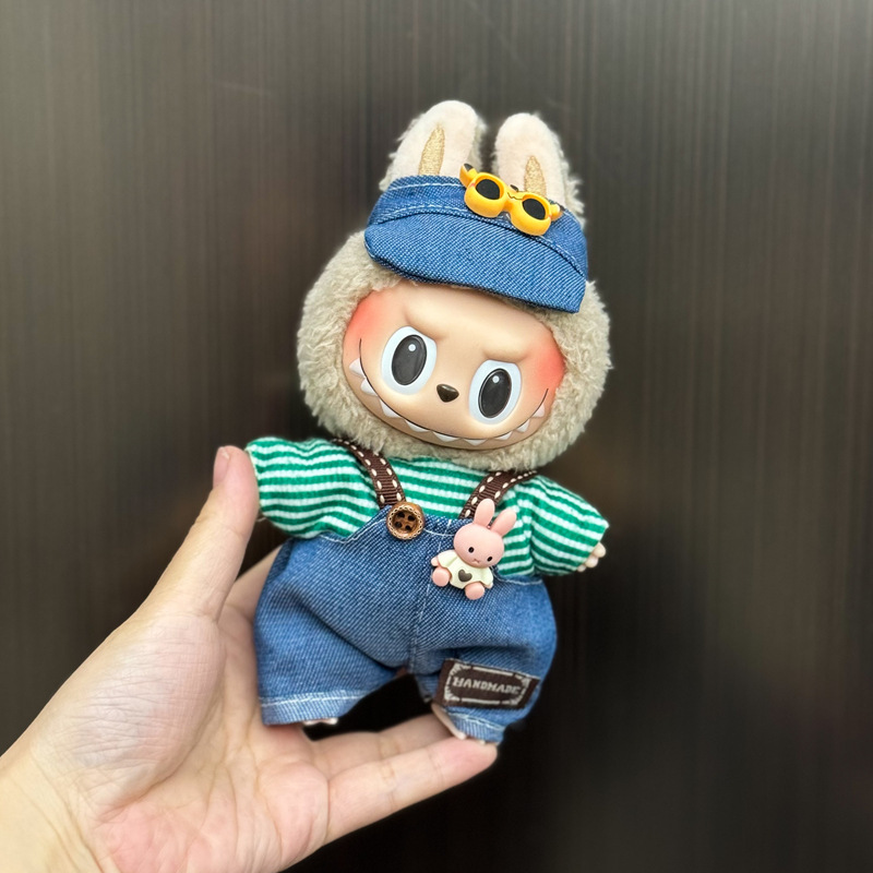 新しいかわいいシュガージェルフェイスラブブドレッシング帽子ペンダントぬいぐるみラブブ人形バッグペンダント|undefined