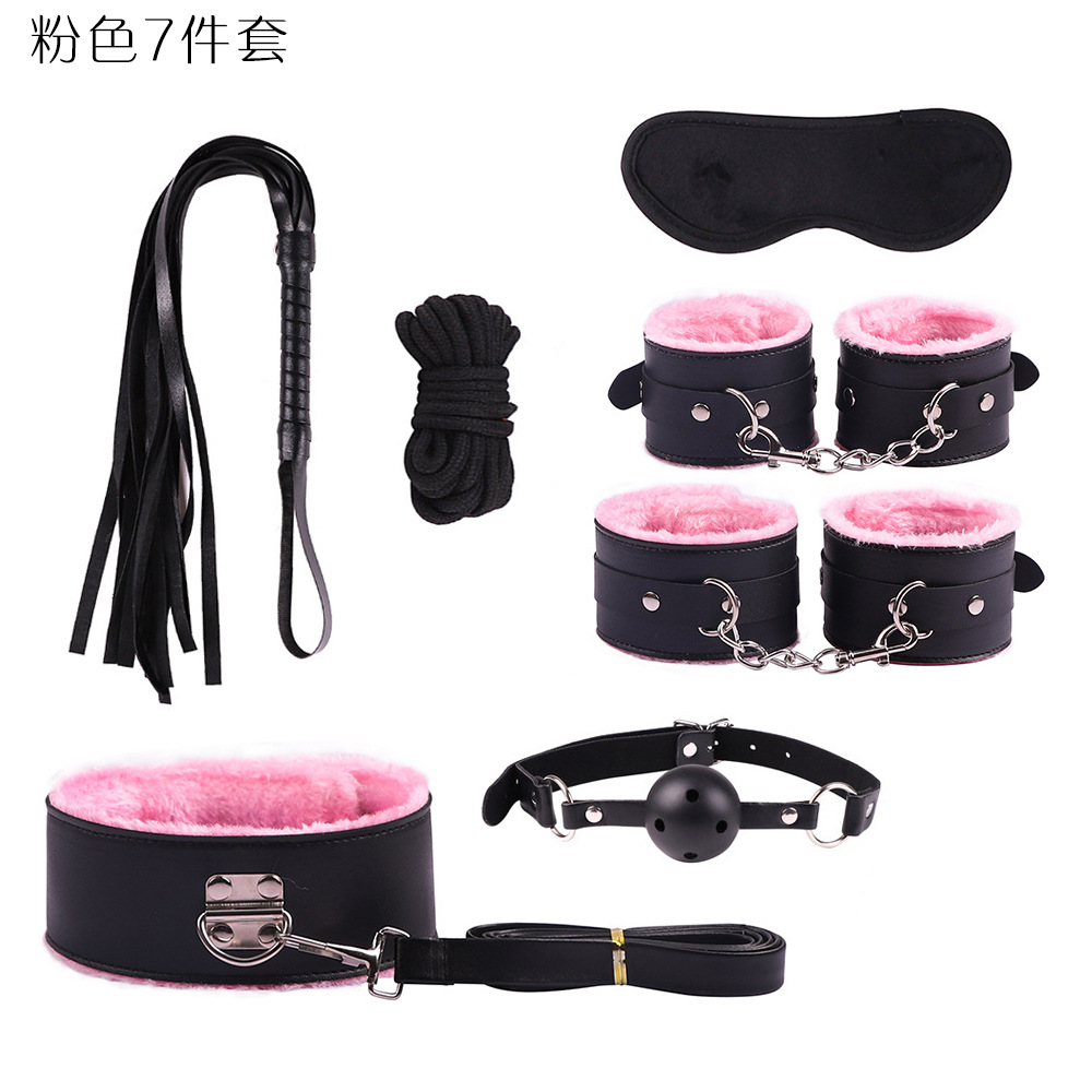 SM comercio exterior de 10 piezas de cuero sexy traje de peluche vinculante de 10 piezas juguetes alternativos productos sexuales