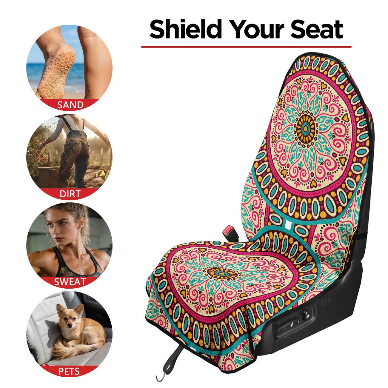 Car seat towel cover front seat protector suitable for gym and exercise, universal for all seasons, car use 31
