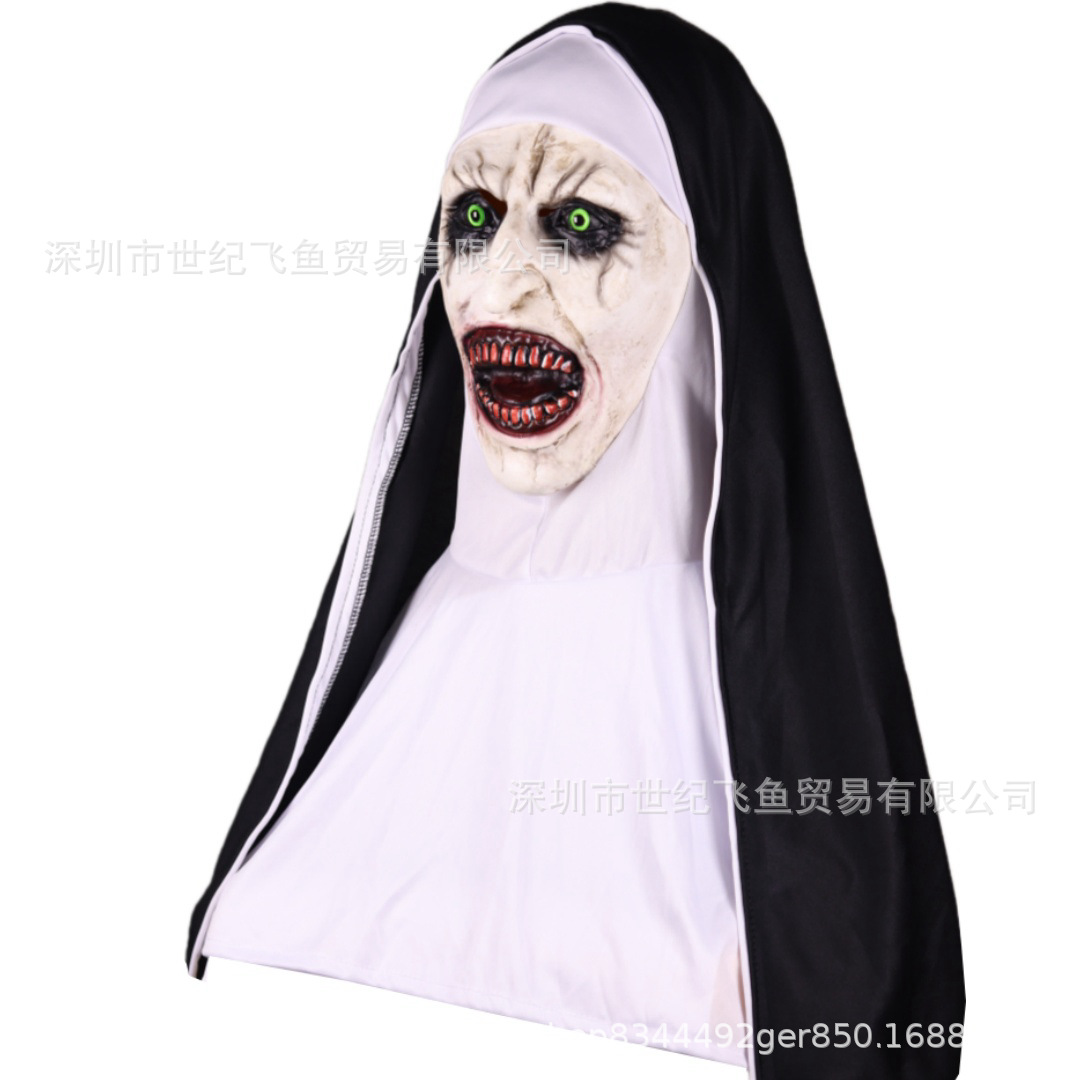 Conjuring 2 máscaras de monjas Halloween horror horror horror horror escalofría de látex cubierta de cabeza Cosplay Factory Props en stock