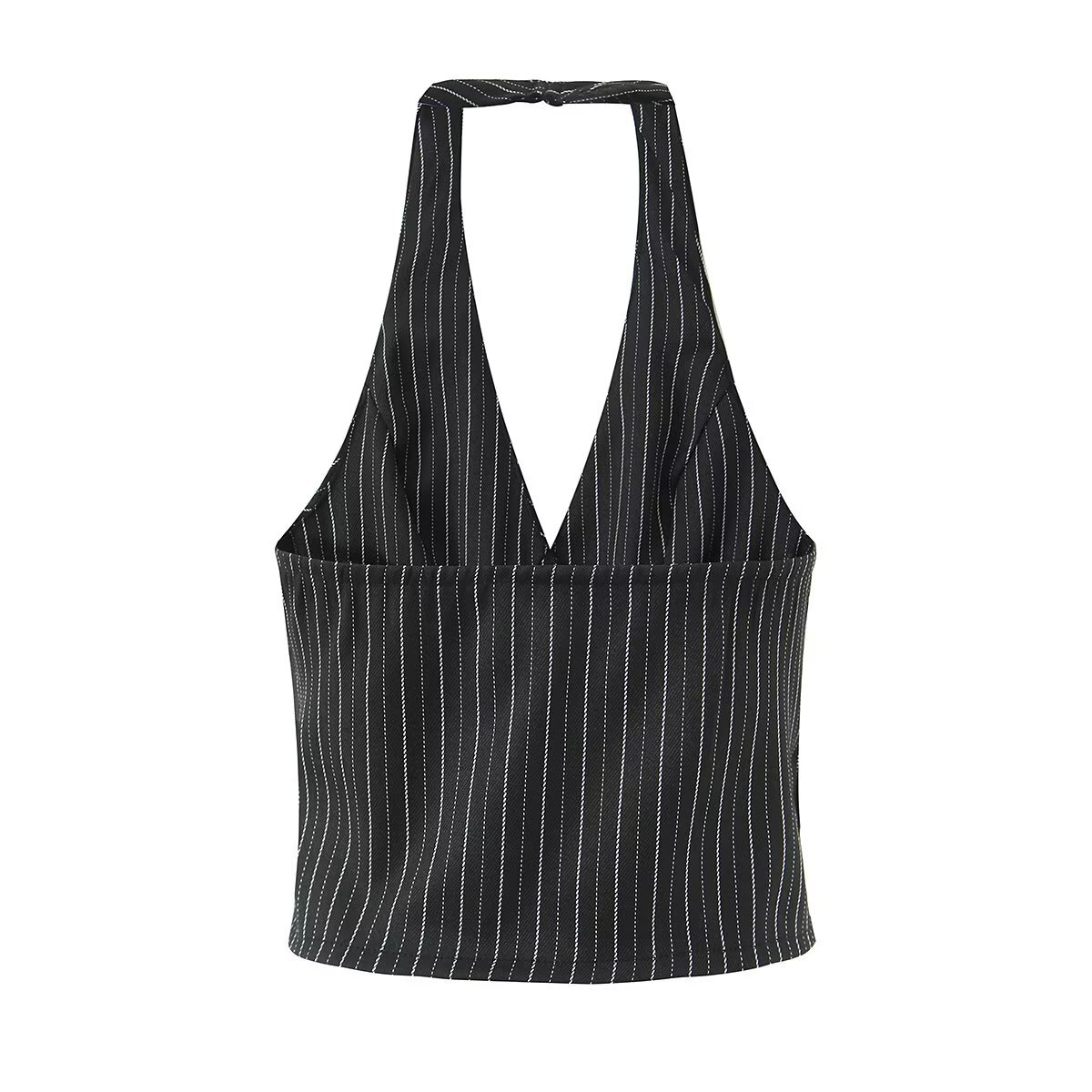 TAOP & ZA ropa de mujer verano 2026 nuevo estilo europeo y americano de moda pura para una sola fila de chaleco de cuello colgante