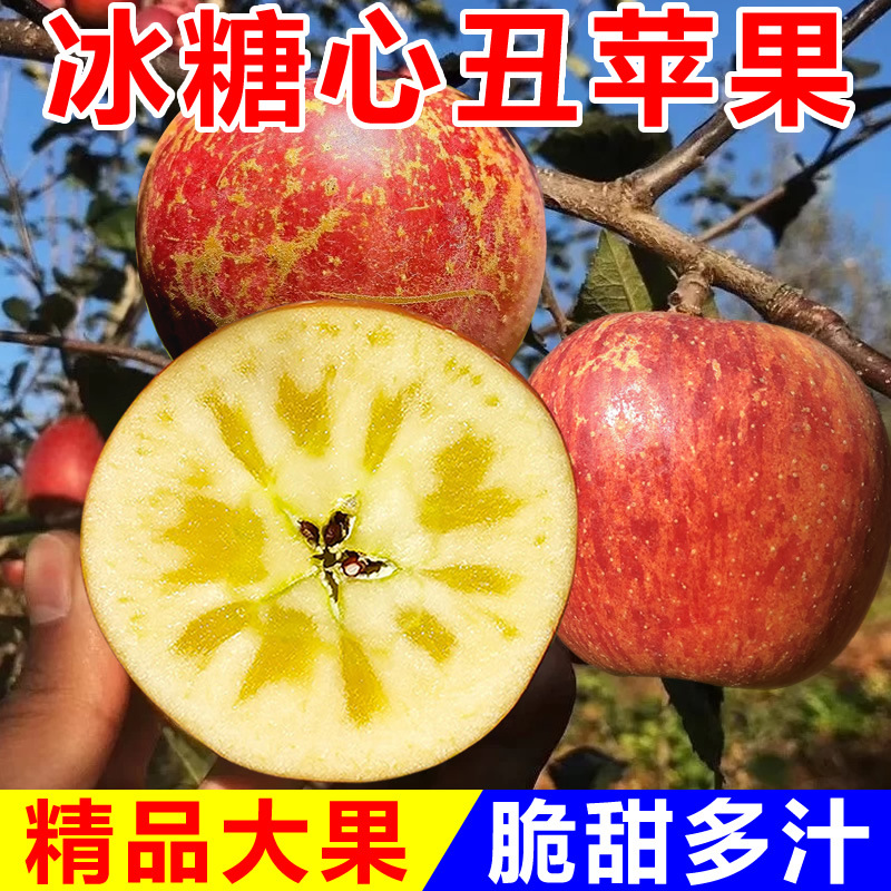 大凉山丑苹果新鲜水果当季整箱四川盐源红富士冰糖心苹果力荐