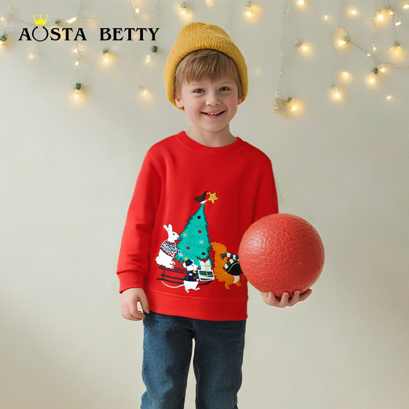 Cross-border e-commerce, European and American style girls' sweatshirts, new autumn styles, toddler pullovers, Christmas embroidered children's sportswear.