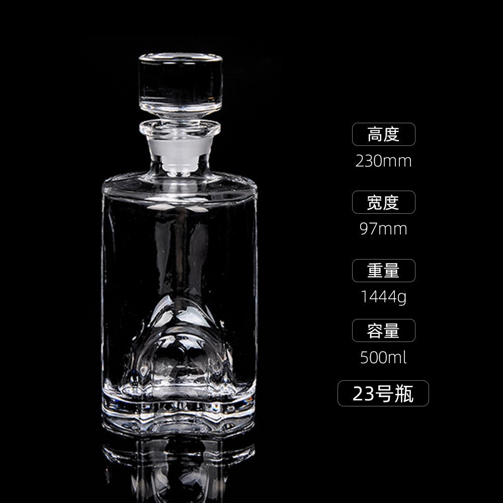 Botellas de vino de cristal transfronterizas directas de fábrica botellas de whisky europeas botellas de licores extranjeros botellas de vino blanco XO