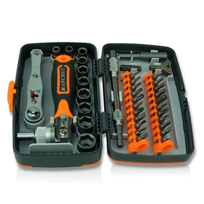 Auto repair tool suit 38 in one ratchet wrench socket combination sleeve repair auto repair kit (Repair kit) - 38-in-1-ratchet-set