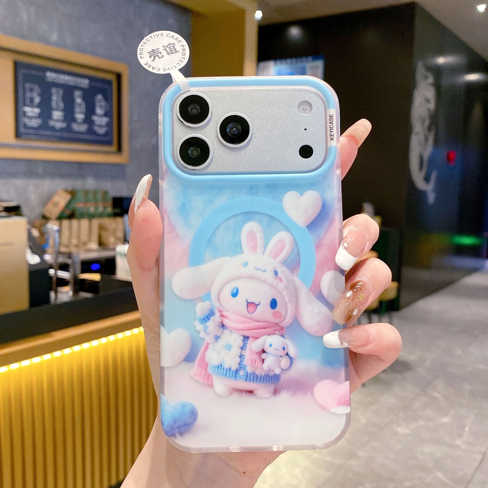 Funda para teléfono con diseño de gato KT, tacto de piel, compatible con Apple 17 Pro Max, iPhone 16, modelo popular, magnética 15P, estilo coreano 14/13