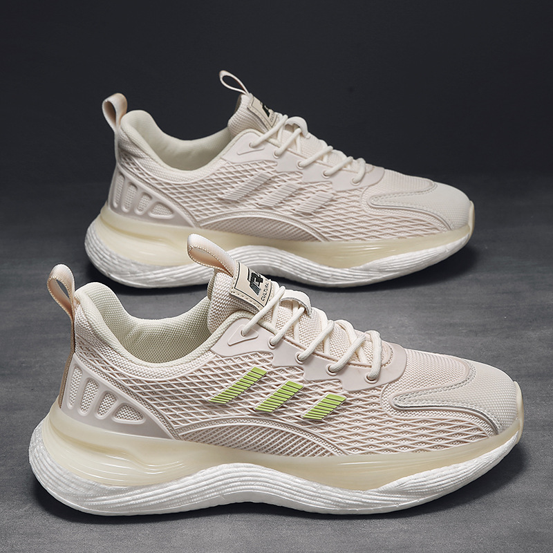 팝콘 남성 신발 사계절 미끄럼 방지 통기성 메쉬 운동화 새로운 모든 매치 유행 청소년 캐주얼 러닝화