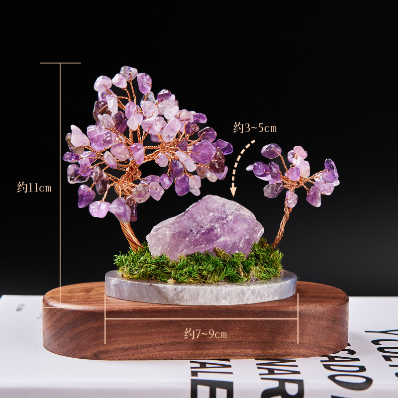 天然水晶原石水晶树水晶碎石摆件高级感小众工艺品装饰品送礼能量|undefined